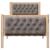 Cadru de pat Gri taupe 80 x 200 cm Lemn de pin masiv GartenMobel Dekor