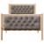 Cadru de pat Gri taupe 90 x 190 cm Lemn de pin masiv GartenMobel Dekor