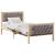 Cadru de pat Gri taupe 90 x 190 cm Lemn de pin masiv GartenMobel Dekor