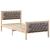 Cadru de pat Gri taupe 90 x 190 cm Lemn de pin masiv GartenMobel Dekor