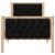 Cadru de pat cu headboard Negru 75 x 190 cm Lemn de pin masiv GartenMobel Dekor