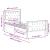 Cadru de pat cu headboard Negru 75 x 190 cm Lemn de pin masiv GartenMobel Dekor