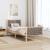 Cadru de pat Gri taupe 75 x 190 cm Lemn de pin masiv GartenMobel Dekor