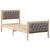 Cadru de pat Gri taupe 75 x 190 cm Lemn de pin masiv GartenMobel Dekor