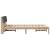 Cadru de pat maro și gri închis 120 x 190 cm Lemn masiv de pin GartenMobel Dekor