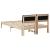 Cadru de pat Maro și negru 120 x 190 cm Lemn masiv de pin GartenMobel Dekor