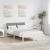 Cadru de pat Alb și gri deschis 120 x 190 cm Lemn masiv de pin GartenMobel Dekor