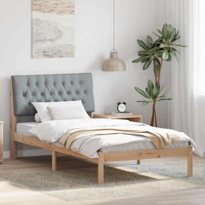 Cadru de pat cu tăblie tapițată cu headboard Maro 100 x 200 cm GartenMobel Dekor