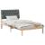 Cadru de pat cu tăblie tapițată cu headboard Maro 100 x 200 cm GartenMobel Dekor