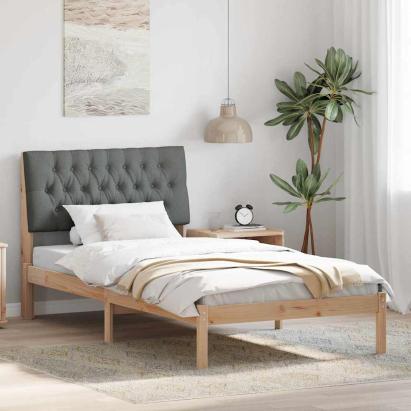 Cadru de pat cu tăblie tapițată cu headboard Maro 100 x 200 cm GartenMobel Dekor