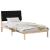 Cadru de pat cu tăblie tapițată cu headboard Maro 100 x 200 cm GartenMobel Dekor