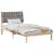 Cadru de pat cu tăblie tapițată cu headboard Maro 100 x 200 cm GartenMobel Dekor
