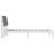 Cadru de pat cu tăblie tapițată cu headboard Alb 100 x 200 cm GartenMobel Dekor