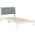 Cadru de pat cu tăblie tapițată cu headboard Alb 100 x 200 cm GartenMobel Dekor