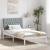 Cadru de pat cu tăblie tapițată cu headboard Alb 100 x 200 cm GartenMobel Dekor