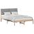 Cadru de pat cu headboard Maro 135 x 190 cm Lemn de pin masiv GartenMobel Dekor