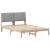 Cadru de pat cu headboard Maro 135 x 190 cm Lemn de pin masiv GartenMobel Dekor