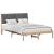 Cadru de pat cu headboard Maro 135 x 190 cm Lemn de pin masiv GartenMobel Dekor