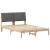 Cadru de pat cu headboard Maro 135 x 190 cm Lemn de pin masiv GartenMobel Dekor