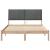 Cadru de pat cu headboard Maro 135 x 190 cm Lemn de pin masiv GartenMobel Dekor
