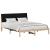 Cadru de pat cu headboard Maro 135 x 190 cm Lemn de pin masiv GartenMobel Dekor