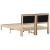 Cadru de pat cu headboard Maro 135 x 190 cm Lemn de pin masiv GartenMobel Dekor