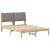 Cadru de pat cu headboard Maro 135 x 190 cm Lemn de pin masiv GartenMobel Dekor
