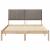 Cadru de pat cu headboard Maro 135 x 190 cm Lemn de pin masiv GartenMobel Dekor
