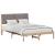 Cadru de pat cu headboard Maro 135 x 190 cm Lemn de pin masiv GartenMobel Dekor