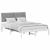 Cadru de pat cu headboard Alb 135 x 190 cm Lemn de pin masiv GartenMobel Dekor
