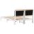 Cadru de pat cu headboard Alb 135 x 190 cm Lemn de pin masiv GartenMobel Dekor
