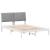 Cadru de pat cu headboard Alb 135 x 190 cm Lemn de pin masiv GartenMobel Dekor