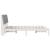 Cadru de pat cu headboard Alb 135 x 190 cm Lemn de pin masiv GartenMobel Dekor