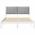 Cadru de pat cu headboard Alb 135 x 190 cm Lemn de pin masiv GartenMobel Dekor