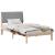 Cadru de pat cu headboard Maro 100 x 200 cm Lemn de pin masiv GartenMobel Dekor