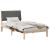Cadru de pat cu headboard Maro 100 x 200 cm Lemn de pin masiv GartenMobel Dekor