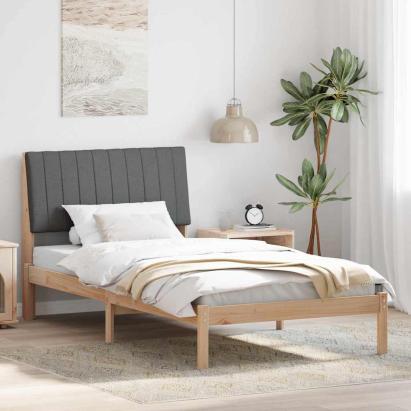 Cadru de pat cu headboard Maro 100 x 200 cm Lemn de pin masiv GartenMobel Dekor