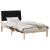 Cadru de pat cu headboard Maro 100 x 200 cm Lemn de pin masiv GartenMobel Dekor