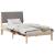 Cadru de pat cu headboard Maro 100 x 200 cm Lemn de pin masiv GartenMobel Dekor