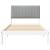 Cadru de pat cu headboard Alb 100 x 200 cm Lemn de pin masiv GartenMobel Dekor