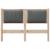 Tăblie tapițată cu headboard Maro 120 cm Lemn de pin masiv GartenMobel Dekor