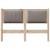 Tăblie tapițată cu headboard Maro 120 cm Lemn de pin masiv GartenMobel Dekor