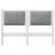Tăblie tapițată cu headboard Alb 120 cm Lemn de pin masiv GartenMobel Dekor