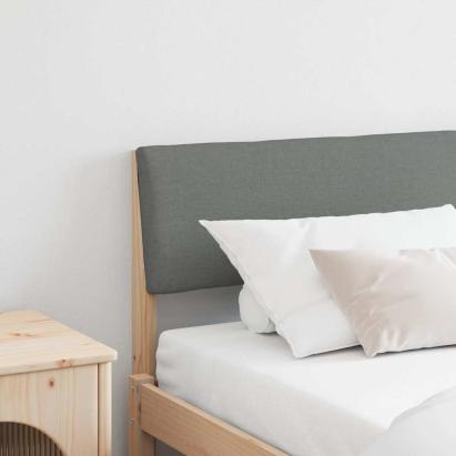 Tăblie tapițată Gri închis 200 cm Lemn de pin masiv GartenMobel Dekor