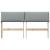 Tăblie tapițată Gri deschis 140 cm Lemn de pin masiv GartenMobel Dekor
