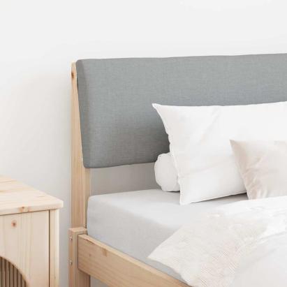 Tăblie tapițată Gri deschis 100 cm Lemn de pin masiv GartenMobel Dekor