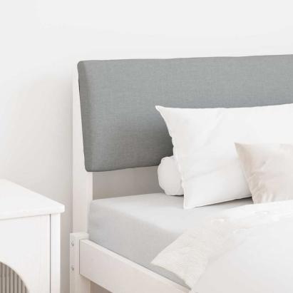 Tăblie tapițată Gri deschis 90 cm Lemn de pin masiv GartenMobel Dekor