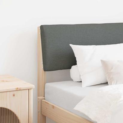 Tăblie tapițată Gri închis 80 cm Lemn de pin masiv GartenMobel Dekor