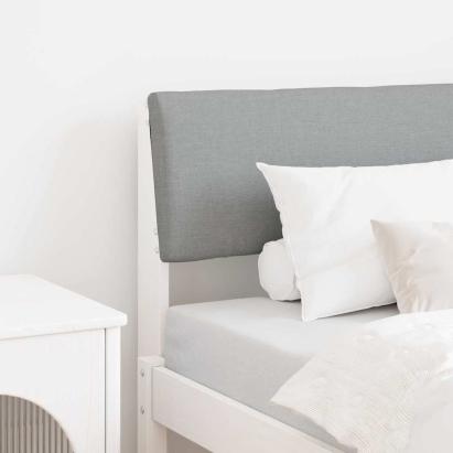 Tăblie tapițată Gri deschis 75 cm Lemn de pin masiv GartenMobel Dekor