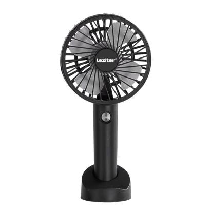 Leziter Galar kézi hordozható usb ventilátor tartóval 4 W 1200 mAh fekete Mobalis Homvera